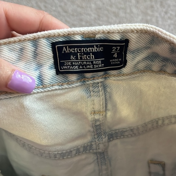 “Abercrombie & Fitch: Zoe Natural Rise Vintage A-line Skirt size 27” - Picture 3 of 8